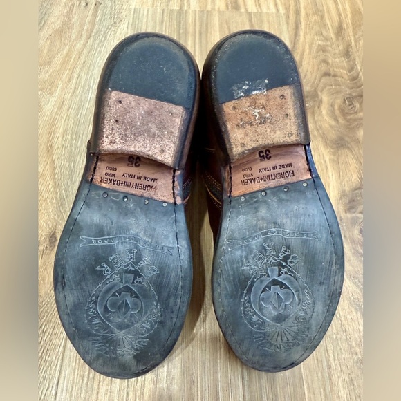 Fiorentini Baker Boots Ankle Cruna Oiled Leather Brown Leather 35 Italy US 5 EUC - Picture 3 of 6